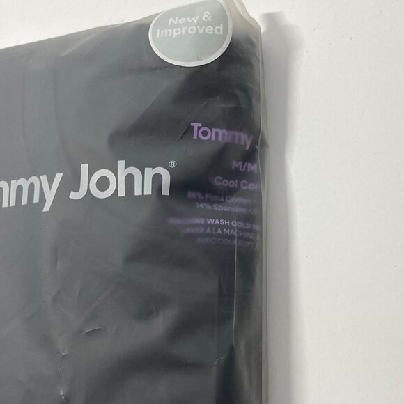 Tommy John Cool Cotton Crewneck T shirt Size Medium - Black - NWT - Picture 3 of 5